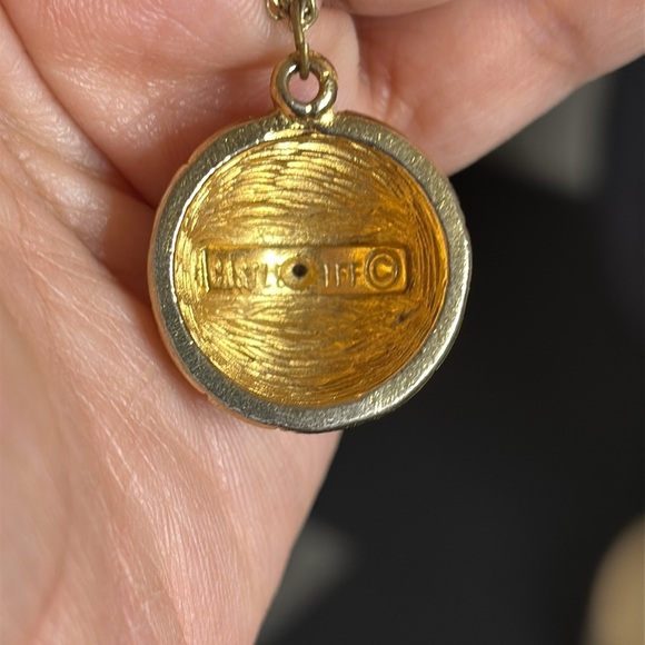 Signed Vintage Gold Rope Chain Northern Star Two Tone Pendant Necklace - Picture 5 of 6